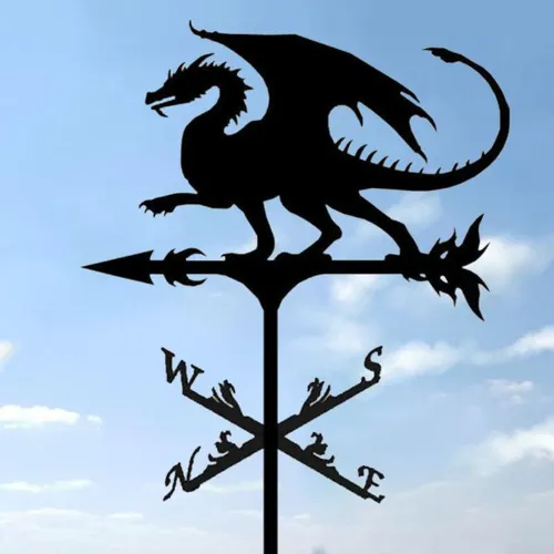Girouette de jardin en forme de dragon